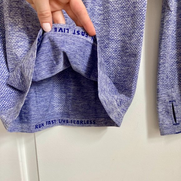 Nike Dri Fit Knit Half Zip running pullover in "Royal Blue Heather" S - Picture 5 of 9